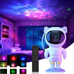 Projetor Astronauta Luz Noturna Galáxia Estrelas Eps-016 Com Controle 110v/220v
